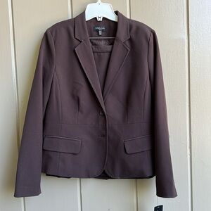 Rafaella Studio Brown 2 Piece Skirt and Jacket Suit Set_Size 12P/PL_NWT